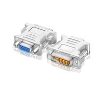 Adattatore DVI-VGA ad alta definizione, interfaccia DVI24+5 maschio-femmina, convertitore da scheda grafica a monitor.(Silve)