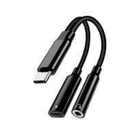 Adattatore e caricabatterie da USB C a 3,5 mm, per Honor 400 - Pro - Lite/Honor 90/Honor 200 Pro Lite da USB tipo C a jack audio AUX, ricarica rapida per cavo auricolari stereo