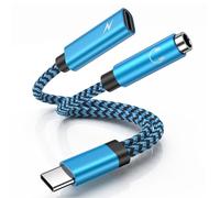 Adattatore e ricarica per cuffie USB C, 2 in 1, tipo C a jack da 3,5 mm, cavo USB C a jack da 3,5 mm, per Samsung Galaxy A54, A55, A53, A34, A23, A33, A14, S24, S23, S22, Google Pixel