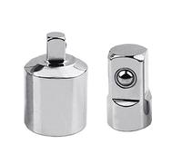 Adattatore e Riduttore per Presa a percussione da 2 Pezzi Compatibile per/bussole a cricchetto per Avvitatore a percussione da 1/2" a 1/4" da 1/4" a 1/2" Argento