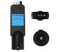 Adattatore e tester 2 in 1 per connettori per rimorchio, lama rotonda a 7 vie per camper e spina per circuito luminoso per rimorchio piatto a 4 vie, presa adattatore per rimorchio piatto da 7 pin a 4