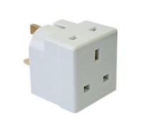 Adattatore Elettrico Dencon 2 Vie 13A Fuso Presa Superiore E Frontale DCN5685NB