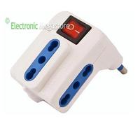 ADATTATORE ELETTRICO TRIPLA 16A CON 3 PRESE CON INTERRUTTORE CONF 5 PEZZI