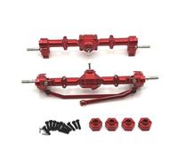 Adattatore esadecimale ruota da 12 mm per upgrade 'auto RC 1/12 MN168 Accessori per assi del portale posteriore anteriore metallico compatibili con vari modelli(Red)