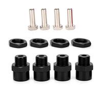 Adattatore Esagonale, Conversione da 12mm a 17mm Nero, Adattatore Ruota per Auto RC 1/10, for Competizioni e Hobbyisti