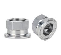 Adattatore esagonale femmina Tri Clamp in acciaio inossidabile da 1/2" 3/4" 1" 1-1/4" 1-1/2" 2"(316 stainless steel,1-1/2")