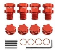 Adattatore esagonale for ruote in metallo da 14 mm a 17 mm for 1/10 for ARR-MA 3S for SENTON for VORTEKS for Typhon for parti di aggiornamento for auto RC Big Rock(Rood)