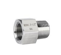 Adattatore esagonale in acciaio inossidabile 304, connettore femmina-maschio, raccordo for tubo, filettatura BSPT 1/8"1/4"3/8"1/2"3/4" Pressione 6000 psi(BSPP1I2 - BSPT1I2)