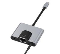 Adattatore Ethernet a USB C Hub di Ricarica a Velocità Gigabit | Multiporta Jack Audio 3.5mm Hub USB C Ethernet Con Supporto Chiamate Vocali per Telefono, Computer, Casa e Posto di Lavoro