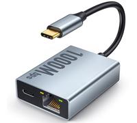 Adattatore Ethernet da 1000 Mbps per Chromecast con Google TV, ELECTOP USB tipo C a RJ45 Gigabit Ethernet adattatore di rete compatibile con Google TV Chromecast HD/4K e altri stick TV Streaming