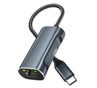 Adattatore Ethernet da 1000 Mbps per Chromecast con GoogleTV, adattatore USB C a Ethernet con porta di ricarica da 100 W, adattatore ethernet a USB C per Chromecast GoogleTV [HD/4K], laptop, con più