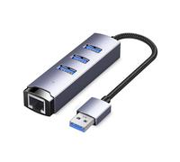 Adattatore Ethernet da USB tipo C a Gigabit RJ45 Hub USB3.0 Splitter multiporte per trasferimento dati ad alta velocità 5Gbps