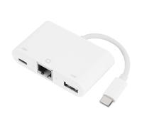 Adattatore Ethernet mini plug and play per la maggior parte dei dispositivi USB-C, adattatore Ethernet portatile con design ultracompatto, velocità
