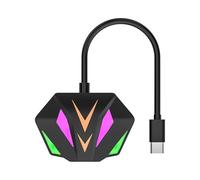 Adattatore Ethernet Type-C - Adattatore di rete Ethernet 100 Mbps, | Connessione stabile con illuminazione RGB colorata, Adattatore Ethernet di tipo C per il download di file, la trasmissione in