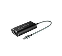 Adattatore Ethernet Type C Alimentato Tramite PoE da USB C A RJ45 per Rete LAN, Compatibile con Telefoni, Tablet e PC.