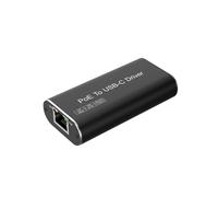 Adattatore Ethernet Type C Alimentato Tramite PoE da USB C A RJ45 per Rete LAN, Compatibile con Telefoni, Tablet e PC.
