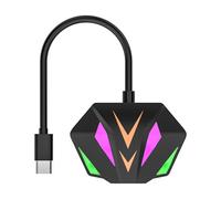 Adattatore Ethernet Type-C da 100 Mbps, scheda di rete cablata RGB, plug & play, adattatore compatto in plastica bianca per laptop/tablet