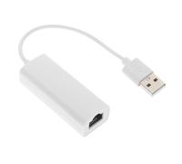 Adattatore Ethernet USB 2.0 Gigabit Rete Rj-45 Bianco Abs | 10/100mbps, senza Driver, Trasmissione Elevata, Connettore Rj-45, Accessorio per Laptop
