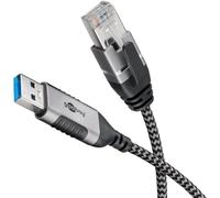 Adattatore Ethernet USB 3.0 a RJ45 Goobay 74396 3 m Nero Argento