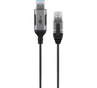 goobay Cavo da USB-A 3.0 a RJ45 CAT 6 Slim/adattatore/stabile connessione internet cablata con router/switch di rete/adattatore USB a RJ45 / 1 Gbps / 2 metri / 74395