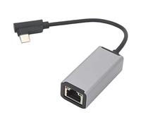Adattatore Ethernet USB C a RJ45, convertitore di rete Ethernet TIPO C, connessione Internet ad alta velocità 10 Mbps a 100 Mbps con guscio in lega di alluminio, Plug and Play