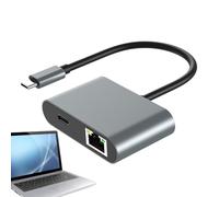 Adattatore Ethernet USB C | Adattatore Gigabit tipo C a Ethernet - Forniture di rete di computer periferiche per monitor proiettore laptop tablet