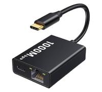 Adattatore Ethernet USB-C compatibile con Chromecast Google TV, connessione 1000 Mbps, plug and play, lega alluminio