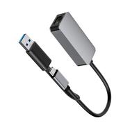 Adattatore Ethernet USB tipo C in metallo Convertitore Internet con cavo da 2500 Mbps per lo streaming di file di grandi dimensioni Convertitore di rete USB in lega di alluminio