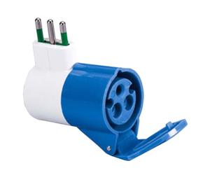 Adattatore Fanton industriale con spina italiana e presa CEE 73000
