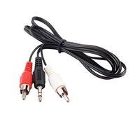 Adattatore Femmina Interfaccia Maschio Stereo da 3,5 Mm a 2 per Cavo Femmina Maschio a, Supporta Ingresso Altoparlante Sinistro e Destro, Ideale per Collegare il Lettore MP3 Al Ricevitore