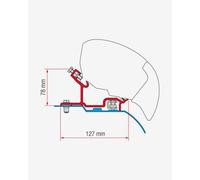 Kit 3 staffe tendalino F65 - per Fiat Ducato dal 2006 (solo H3) - FIAMMA - 98655-656