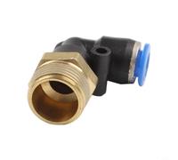 Adattatore filettato a gomito pneumatico con connettore rapido PL416 per una maggiore efficienza del sistema dell'aria (PL6-03)