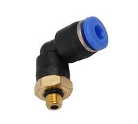 Adattatore filettato a gomito pneumatico con connettore rapido PL416 per una maggiore efficienza del sistema dell'aria (PL4-M5)