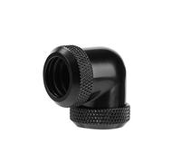 Adattatore Filettato G1 / 4,Richer-R Filetto in Ottone 14mm OD Adattatore rRccordo per Raffreddamento ad Acqua a Gomito a 90 Gradi,Connettore per Tubo Resistente Raffreddamento ad Acqua PC(Nero)