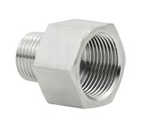 Adattatore filettato in acciaio inox G 1/2" femmina a NPT 1/2" maschio tubo BSP a NPT convertitore (G 1/2" femmina a NPT 1/2" maschio (confezione da 2)
