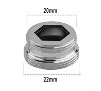 Adattatore filettato per aeratore per rubinetto della cucina per soluzioni ecologiche a risparmio idrico (20 mm-22 mm (esterno))
