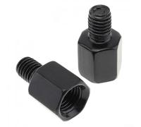 Adattatore filettato per specchietto retrovisore da 8 mm a 10 mm, per moto e scooter in senso orario a vite in senso antiorario, costruzione in metallo