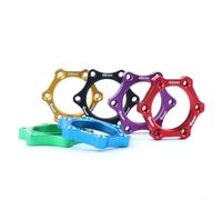 Adattatore flangia freno a disco in lega di alluminio temprato per 44 applicazioni mozzo 48 mm, montaggio a 6 bulloni con dado di bloccaggio (44 mm viola)