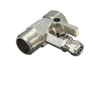 Adattatore for acqua di alimentazione RO da 1/2" a 1/4" con valvola a sfera di intercettazione, rubinetto di alimentazione for osmosi inversa, raccordo a T B, tubo for acqua calda e fredda