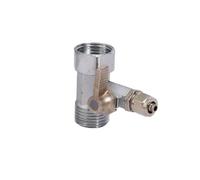 Adattatore For Acqua Di Alimentazione RO Da 1/2" A 1/4" Con Valvola A Sfera For Rubinetto, Alimentazione For Osmosi Inversa, Argento
