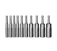 Adattatore for bussola a impatto Deepen da 10/15 pezzi, lunghezza 5,5-19 mm, set di chiavi a bussola for cacciavite da 1/4 di pollice, set di utensili manuali Per Bussole(Silver-10 pcs)