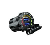 Adattatore for caricabatteria da auto USB for telefono cellulare, 5 V 4,8 A, doppio con display a LED, accendisigari