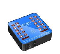 Adattatore for caricabatterie USB da 300 W/200 W/100 W 10/20/40/60 porte HUB multifunzionale stazione di ricarica presa dock(40Port 200W Blue)