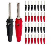Adattatore for cavo di collegamento a vite con connettore for altoparlante impilabile rivestito isolato ad alta corrente da 4 mm(10 Red 10 Black)