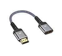 Adattatore for cavo HDTV con convertitore HDMI maschio a femmina compatibile Splitter for esteso intrecciato placcato oro(4K 0.5M)