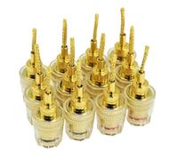 Adattatore for connettore a vite femmina a banana su cavo surround centrale jack da 4 mm for terminali degli altoparlanti caricati a molla(4 pair)