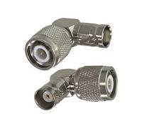 Adattatore for connettore da 2 pezzi da BNC a TNC maschio e amp;Terminali del cavo del convertitore coassiale RF femmina Jack 50ohm(BNC F to TNC M 90)