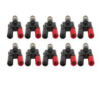 Adattatore for connettore jack jack da 10 pezzi maschio a due dual 4mm Banana Adattatore da 1M2F a banana da 4mm