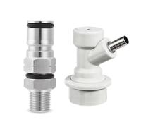 Adattatore for fusto di gas/liquidi con attacco a sfera da 19/32'' con filettatura NPT maschio da 1/4'' for produzione di birra fatta in casa e spillatura di birra(Gas ball lock 2)