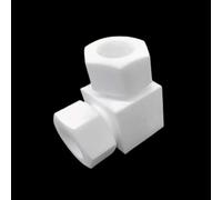 Adattatore for giunto a gomito in PTFE a forma di L, connettore con ghiera in PEFT ad angolo retto a 90°, resistente alle alte temperature, set da 1 pezzo(4mm to 4mm)